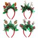 thumbnail image 2 of Holiday Reindeer Headband Christmas Antlers Headwear for Women Lightweight Plastic Nonwoven Fabric Party Costume 4Pcs, 2 of 5