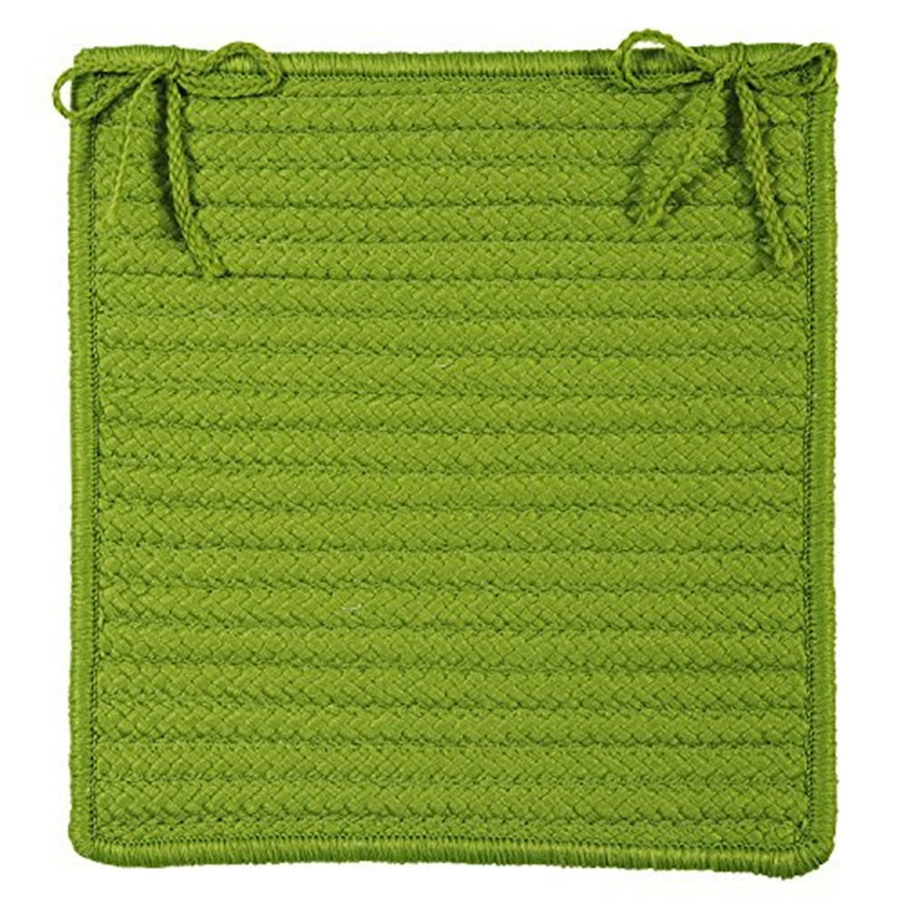 Simply Home Solid Bright Green Chair Pad (single)
