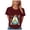 Wine, variant on CFXNMZGR Halloween Clothes for Women Women's T-Shirts Crew-Neck Boho Flowers Wildflowers Graphic Tees Shirts Cute Casual Summer Tops Short Sleeve T Shirt (Black,L)