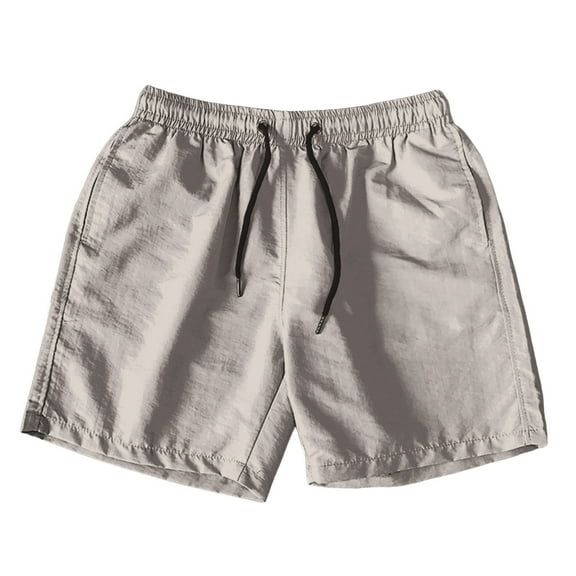 Workout Shorts Without Liner - 5" Drawstring, Quick-Dry, for Running, Sports, Gym, with Pockets, Running and Training Shorts (Grey, 3XL)