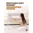 thumbnail image 5 of Baby Bassinet Bedside Sleeper - More Safer Height Adjustable Bassinet with Crib Sheet, Easy to Clean, Stable Bedside Crib with Wheels, 5 of 7