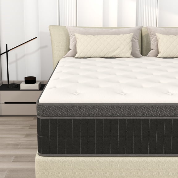CICIMLU 12 inch Queen Mattress in a Box, Gel Memory Foam Hybrid Mattress with Pocket Coils, Medium Firm Comfort, Pressure Relief