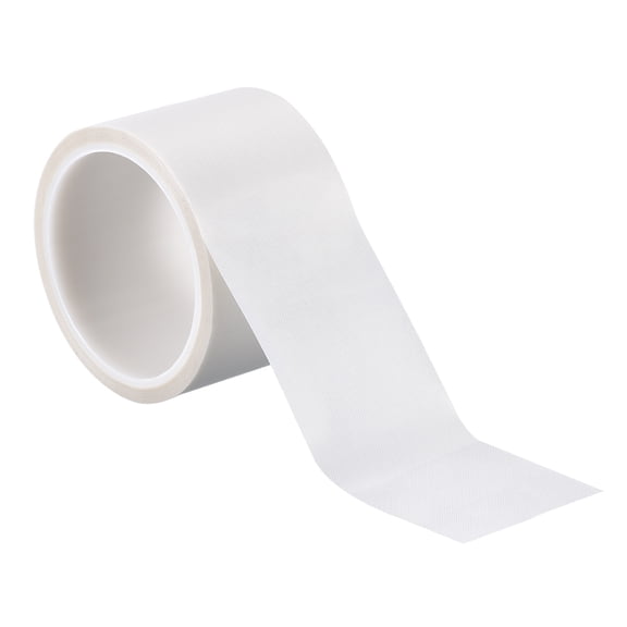 Uxcell High-temperature PTFE Tape, 2.6 Inch x 33 Feet Adhesive PTFE Coated Fabric Tape PTFE Adhesive Tape, White, 0.18mm Thick
