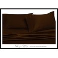 thumbnail image 4 of Royal Hotel Solid Chocolate 550-Thread-Count 4pc Full Bed Sheet Set 100-Percent Combed Cotton, Sateen Solid, Deep Pocket, 4 of 5