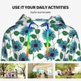 thumbnail image 6 of KLL Blue Sunflowers for Womens Pullover Hoodie with Pocket Hooded Long Sleeve Shirts Sweatshirt for Women-Medium, 6 of 7