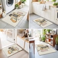 thumbnail image 4 of Entryway Rug 2'x3', Beige Cute Cat Kitchen Runner Rugs Non-Slip Carpet Mats, Cartoon Funny Heater Cats Bedside Rugs Runners Washable Floor Carpet for Bathroom Laundry Room, 4 of 8