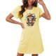 thumbnail image 2 of Camisón corto de talla grande para mujer, camisón de manga corta con estampado de pecho a la moda, camisón para mujer, 2 of 5