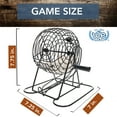 thumbnail image 4 of WE Games Grand Bingo Set - 8 inch Black Metal Cage, Balls, Cards, Markers Family Game, 4 of 11