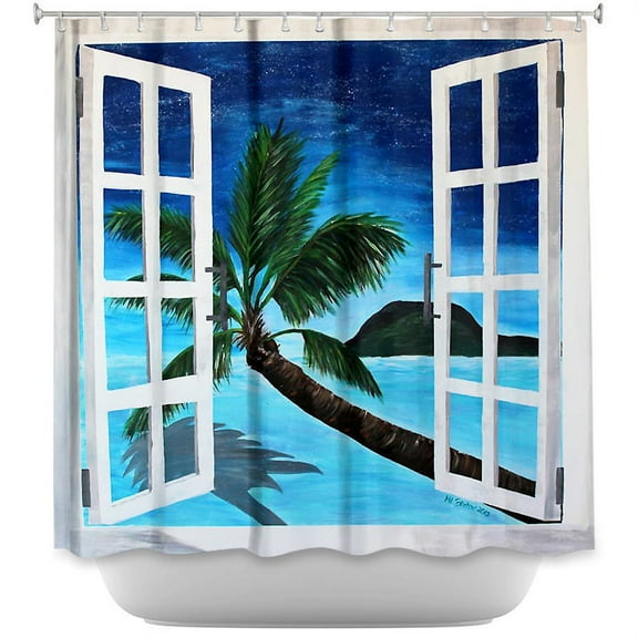Shower Curtains - DiaNoche Designs - Window To Paradise