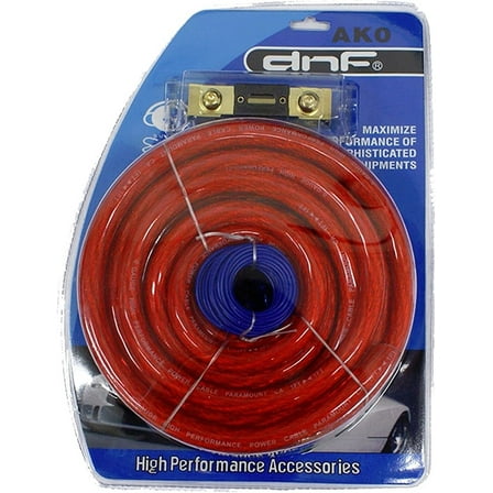 DNF 0 Gauge Red Complete Audio Kit Complete Amplifier Amp Installation Kit 6000W