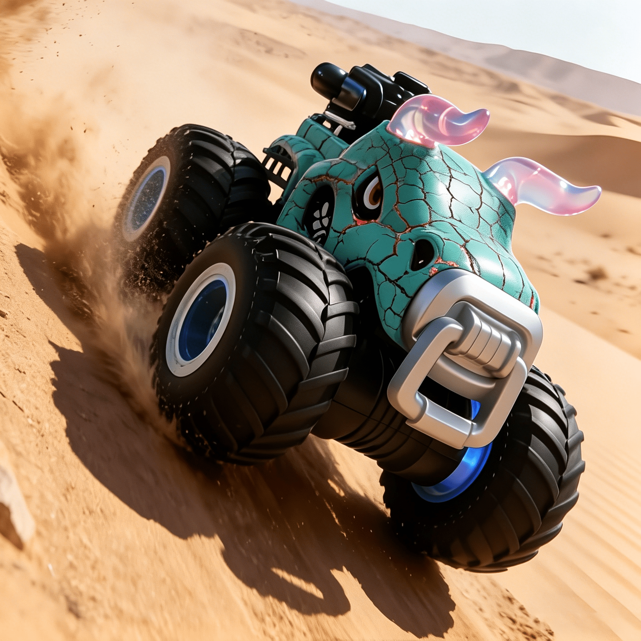HNH Rc Monster Truck, 1:18 Scale All Terrain Remote Control Car for Kids 4-12 Years, 2 Batteries
