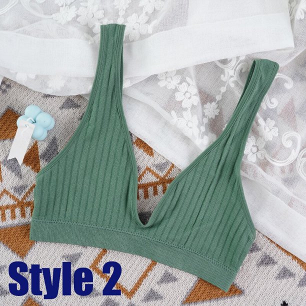 Sujetador sin costuras Sujetadores deportivos para mujer Sujetador de inmersión Top Mujer Espalda descubierta Deep V Lencería sexy Mujer Ropa interior Rib Bralette Tan Jianjun unisex