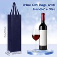 thumbnail image 2 of Bolsas de regalo para vino Windyun, 100 unidades, azul marino, 35 x 9 x 10 cm, 2 of 6