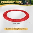 thumbnail image 2 of Uxcell Couverture de Ressort pour Trampolines, Petite Couverture de Remplacement Ronde 6 Trous pour Entraînement Physique Intérieur 36 Pouces & Rouge, 2 of 7