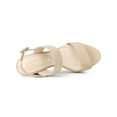 thumbnail image 4 of BLISSFUL STEP Women's Slingback Platform Chunky Heeled Sandals, 4 of 7