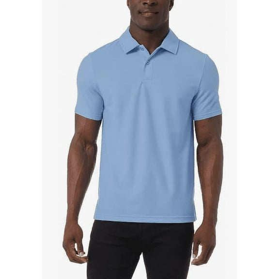 32 Degrees Men’s Micro Pique Polo (XL, Blue)