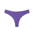 thumbnail image 6 of Sunvit-Panties Juniors Purple Thong Underwear Size M - Stretchy Nylon Spandex, No Show Low Rise Ribbed, Comfortable for Everyday & Form-Fitting Clothes, 6 of 9