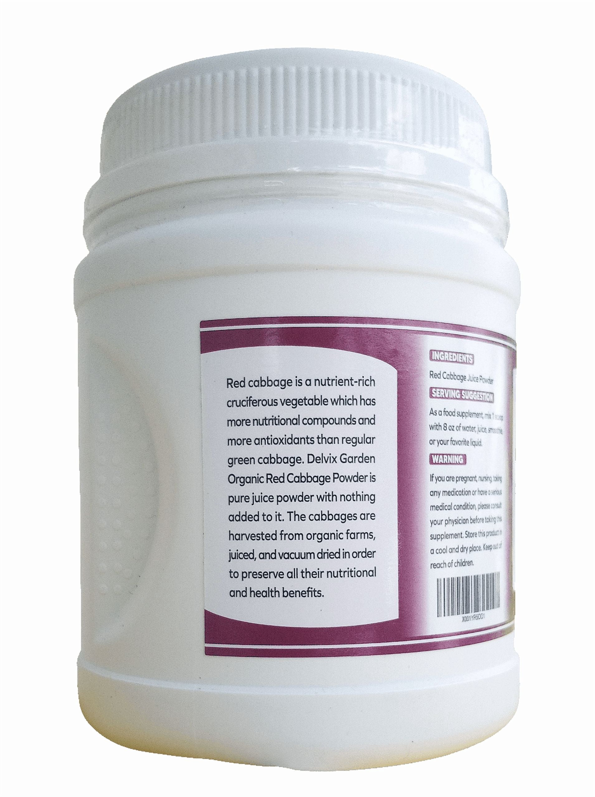 Red Cabbage Powder – 10 oz Pure, Dehydrated Vegetable Juice Goodness and Color & Flavor for Cooking & Baking