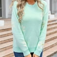 thumbnail image 2 of SHTXOZHI Womens Long Sleeve Crewneck Sweaters Fall Winter Cute Knitted Pullover Tops, 2 of 4