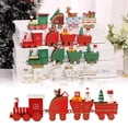 thumbnail image 2 of Christmas Wooden Mini Train Decorations Solid Wood Christmas Train Cabinet Table Decorations, 2 of 7