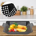 thumbnail image 2 of Non-stick Camping BBQ Grill Pan Plate Enamel Baking Tray Cooling Rack, 2 of 9