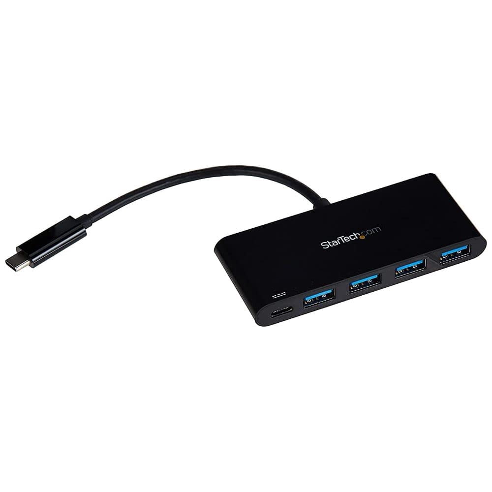 StarTech 4-Port USB-C Hub with Power Delivery - USB-C to 4x USB-A - USB 3.0 Hub