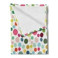thumbnail image 2 of Colorful Soft Flannel Fleece Blanket, Abstract Composition of Circular Shapes Colorful Simplistic Design Elements Modern, Cozy Plush for Indoor and Outdoor Use, 60" x 80", Multicolor, by Ambesonne, 2 of 5