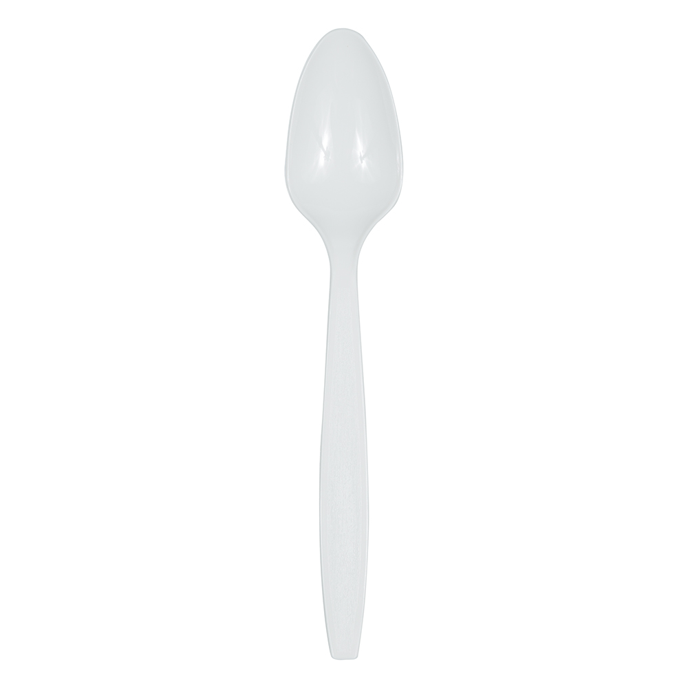 JAM Plastic Spoons, White, 100 Disposable Spoons/Box