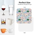 thumbnail image 6 of Honeii Back To School print Leather Coaster Set of 4, ideal for safeguarding your furniture from drinks spills and effortless cleanup-Square, 6 of 6