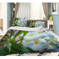 thumbnail image 1 of 3D Blanco Floral Patrón Funda de edredón Set Ropa de cama Set Funda de edredón Fundas de almohada 295, 1 of 3