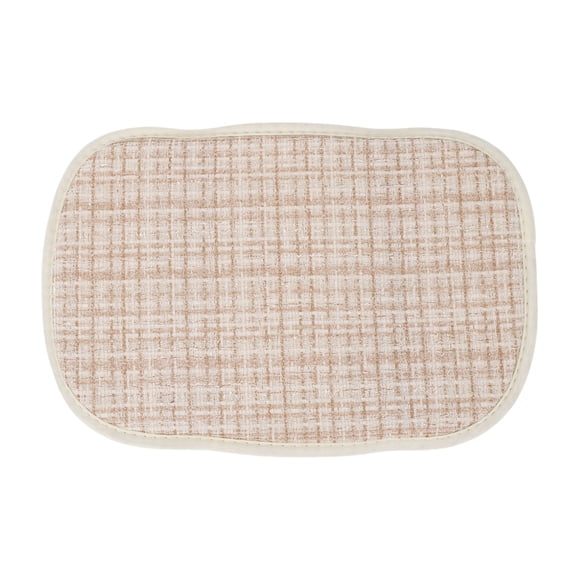 Car Center Console Cover Car Armrest Cover 12.2"x7.87"x0.39" Beige White Linen