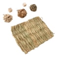 thumbnail image 4 of Grass Bed Mat,Rabbit Grass Mat Relieve Hamster Grass Matwith Ball Toys Hamsters Chew Toys Set High-End Performance, 4 of 8