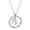 D, variant on 26 Letters Necklace Encircled by Love Stainless Steel Minimalist Open Circle with Engraved Heart for Her D