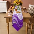 thumbnail image 5 of Table Runners 108 Inches Long, Purple Modern Wavers Cotton Linen Kitchen Dining Coffee Table Runner for Party Home Decor, Abstract Water Ripple Fluid Art Tabletop Dresser Scarves Runner 13x108 Inch, 5 of 9
