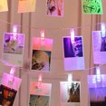 thumbnail image 3 of Zhaomeidaxi 10/20/40 Led Photo Clip String Lights, Used for Hanging Pictures, Cards,Decorations, Battery-powered, Perfect Bedroom Wall Decoration, Valentine's Day, Wedding,Multicolor 1m+10 Lights, 3 of 9