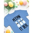 thumbnail image 2 of Easter Shirts for Kids Hip Hop Easter Bunny Funny Gift for Easter Peepin it Real Peepin' California Blue 3T, 2 of 6