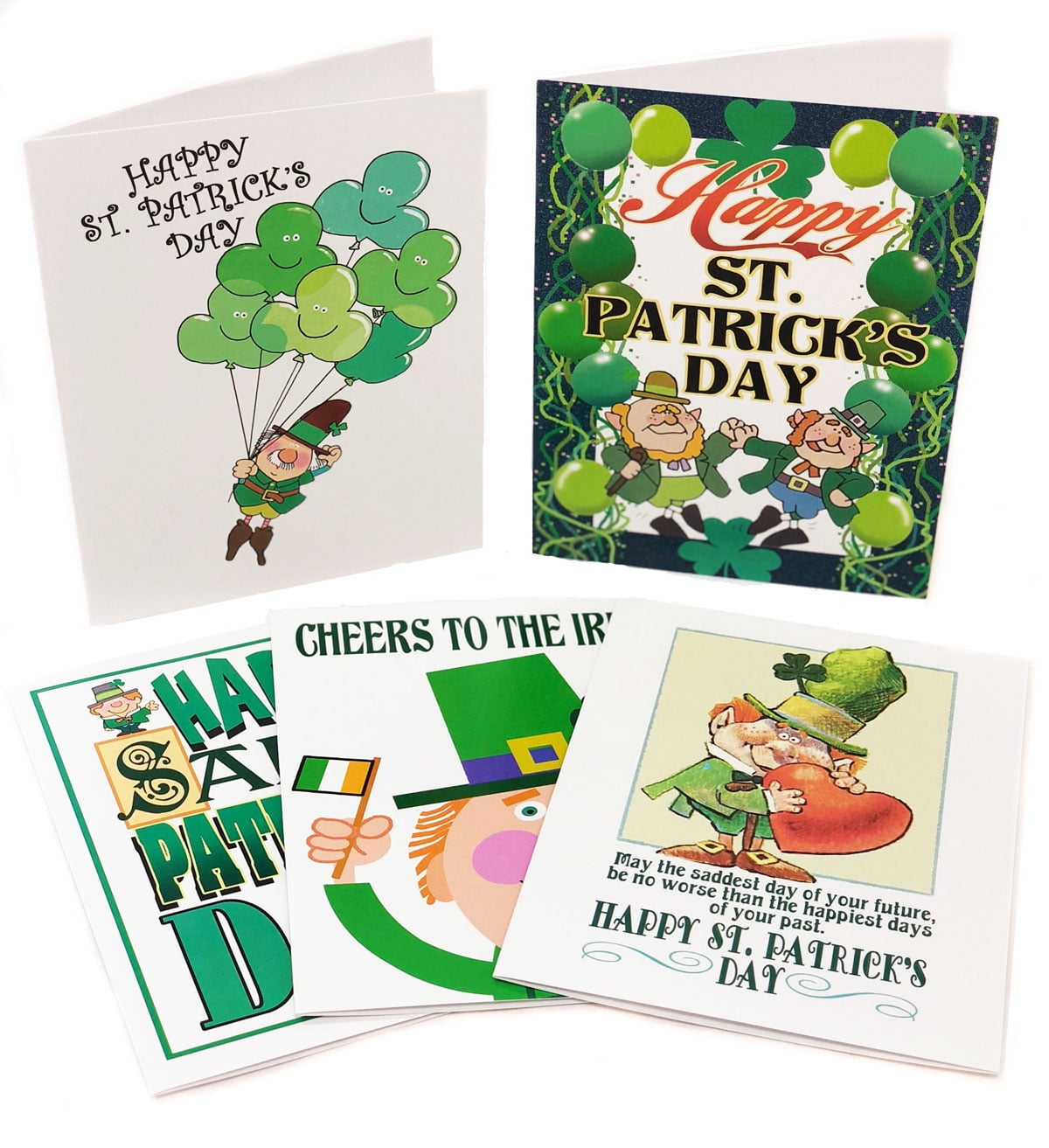 St Patricks Day Assorted Card Pack Boxed Set 15 St Patricks Day Cards & Envelopes 
