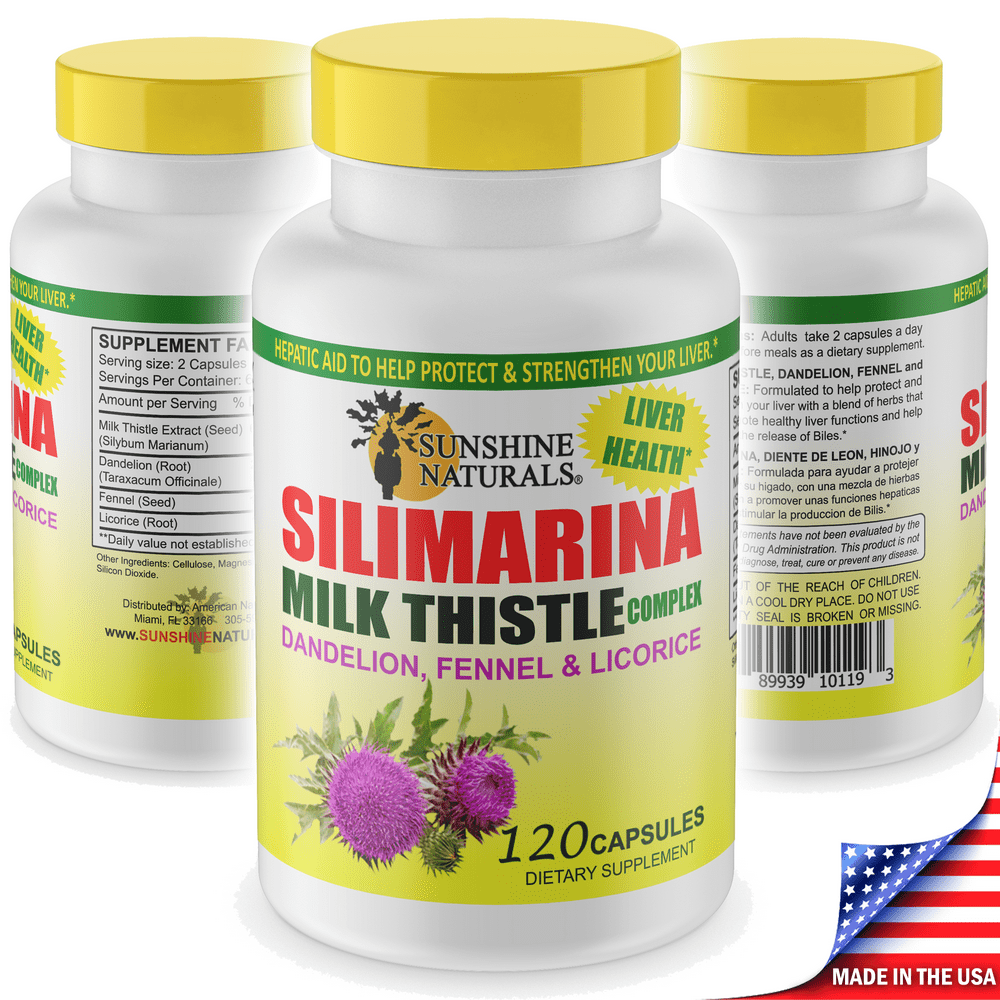 Sunshine Naturals Milk Thistle Complex Silimarina, Dandelion, Fennel, Licorice, Dietary