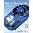 thumbnail image 3 of Aluan Ventilador de mano Mini ventilador potente pequeño ventilador portátil personal velocidad ajustable USB recargable refrigeración para niños niñas mujer hogar oficina viajes, 3 of 5