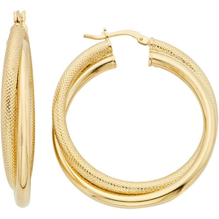 Dolce Vita 18kt Gold-Tone Double Textured Hoop Earrings