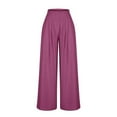 thumbnail image 4 of WILLBEST Pantalones Casuales para Mujer: Pantalones Holgados con Cremallera de Color Liso para Uso Diario y Relajación, elegantes y Cómodos con Detalle de Presión Lateral. Chica, 4 of 6