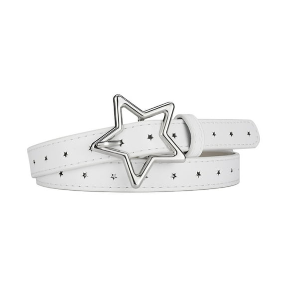 Yokua Harajuku Teens Waist Belt with Alloy Star Buckle Belt for Jeans Skirt Decor