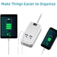 thumbnail image 2 of 6 Ports Usb Charger Hub Desktop Us Plug Ac Power Wall Travel Charging Adapter Slots Charging Station Extension Socket Outlet With Cable, 2 of 6