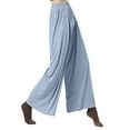 thumbnail image 5 of BLVB Wide Leg Yoga Pants for Women Palazzo Elastic High Waisted Flowy Lounge Pants Loose Casual Pajama Bottoms, 5 of 7