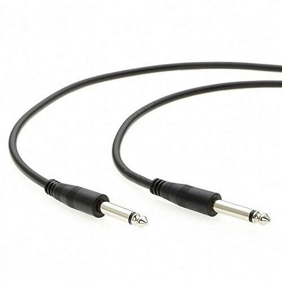 InstallerParts 100Ft 1/4" Mono Male to Male Audio Cable - Compatible with Amplifiers, Instruments, and Microphones