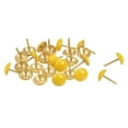 thumbnail image 2 of Uxcell 0.43''x0.67'' Upholstery Nails Tacks Round Head Thumb Push Pins Iron Yellow 100Pcs, 2 of 5