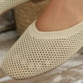 thumbnail image 6 of Mepaouo Womens Wide Flat Shoes Square Toe Knitted Work Flats Comfortable Dressy Office Mary Jane, 6 of 8