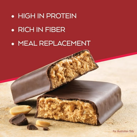 Atkins Chocolate Peanut Butter Protein Meal Bar, High Fiber, Low Sugar, Meal Replacement, Keto Friendly, 6/8 Packs