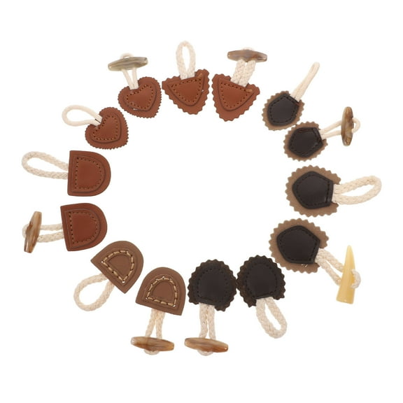 TEHAUX Resin Horn Toggle Buttons Assorted Color 7 Pairs 3.9x1.3in