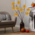 thumbnail image 4 of 3D Artificial Autumn Maple Leaves, Textured Fabric Fall Leaves for Thanksgiving Table Decor, Fall Wedding Centerpieces, Wreaths, Vases, Jars and Seasonal Home Decorations, 4 of 4